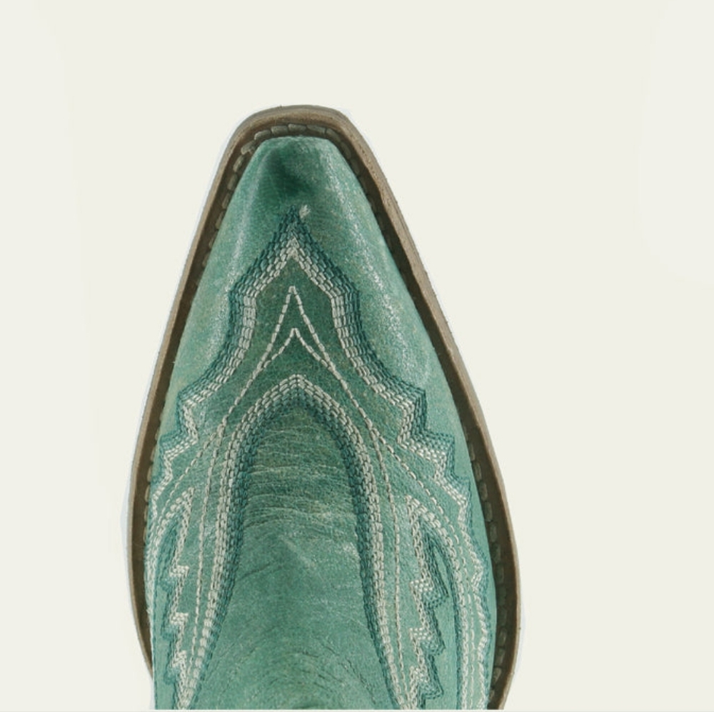 The Eleanor Turquoise Ankle Boots - Picture 2 of 2
